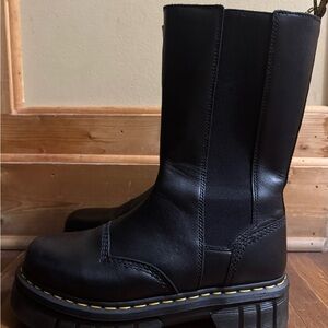Women’s black leather Dr. Martens platform boots size 11